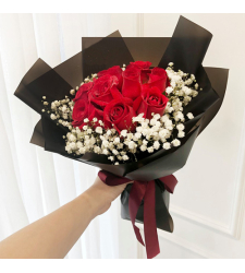 send 12 pcs. fresh red roses in bouquet to cebu