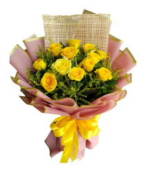 A Dozen of Yellow Roses Bouquet